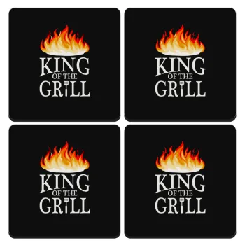 KING of the Grill GOT edition, ΣΕΤ 4 Σουβέρ ξύλινα τετράγωνα (9cm)