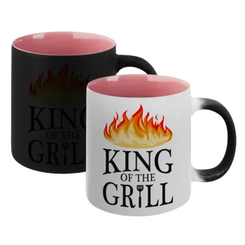 KING of the Grill GOT edition, Κούπα Μαγική εσωτερικό ΡΟΖ, κεραμική 330ml που αλλάζει χρώμα με το ζεστό ρόφημα