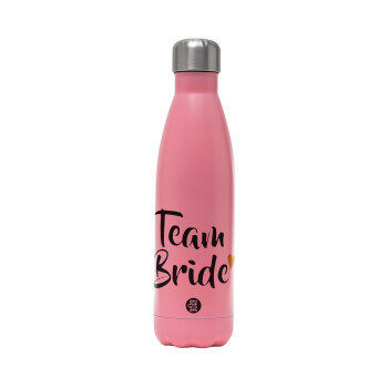 Team Bride, Metal mug thermos Pink Mat (Stainless steel), double wall, 500ml