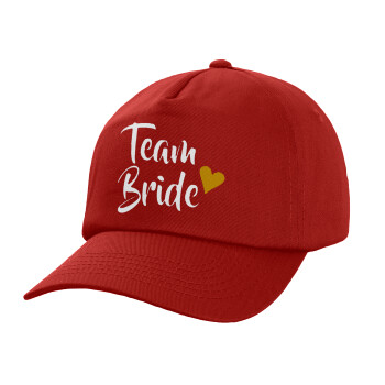 Team Bride, Καπέλο Baseball, 100% Βαμβακερό, Low profile, Κόκκινο