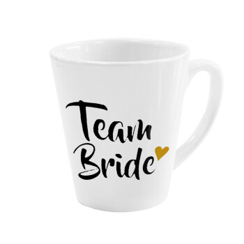 Team Bride, Κούπα κωνική Latte Λευκή, κεραμική, 300ml