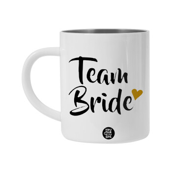 Team Bride, BIG Mug Stainless steel double wall (450ml, White)