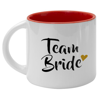 Team Bride, Κούπα κεραμική 400ml Λευκή/Κόκκινη