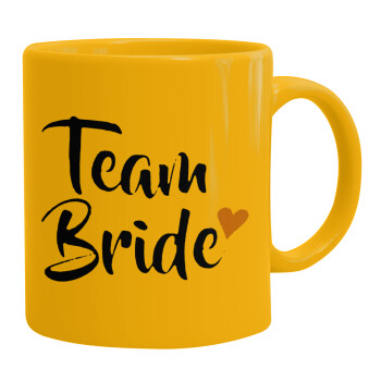 Team Bride, Κούπα, κεραμική κίτρινη, 330ml