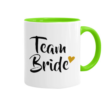 Team Bride, Mug colored light green, ceramic, 330ml
