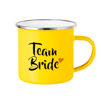 Team Bride, Κούπα Μεταλλική εμαγιέ Κίτρινη 360ml