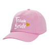 Casual children's baseball cap, 100% Cotton Twill, PINK (COTTON, CHILDREN'S, ONE SIZE)