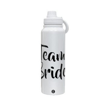 Team Bride, 1L Stainless Steel Thermal Bottle with Phone Holder & Double Wall Insulation