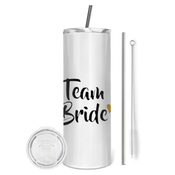 Team Bride, Tumbler stainless steel 600ml, with metal straw & cleaning brush