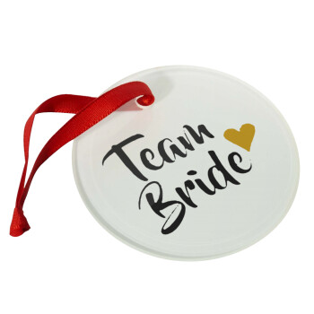 Team Bride, Χριστουγεννιάτικο στολίδι γυάλινο 9cm