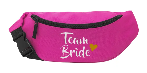 Team Bride — Unisex waist bag (banana) in PINK color with 2 pockets