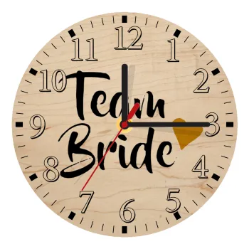 Team Bride, Ρολόι τοίχου ξύλινο plywood (20cm)