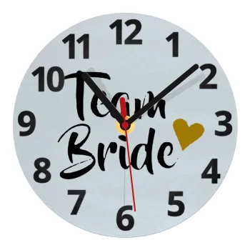 Team Bride, Ρολόι τοίχου γυάλινο (20cm)