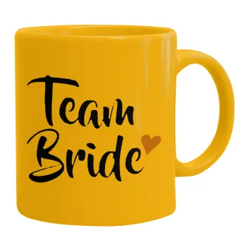 Team Bride, Κούπα, κεραμική κίτρινη, 330ml