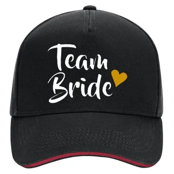 Team Bride, DRILL Καπέλο Ενηλίκων Ultimate ΜΑΥΡΟ/ΚΟΚΚΙΝΟ, (100% ΒΑΜΒΑΚΕΡΟ, ΕΝΗΛΙΚΩΝ, UNISEX, ONE SIZE)