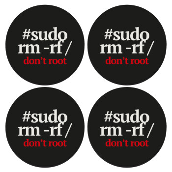 Sudo RM, SET of 4 round wooden coasters (9cm)