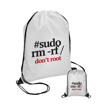 Sudo RM, Τσάντα πουγκί με μαύρα κορδόνια 45χ35cm (1 τεμάχιο)