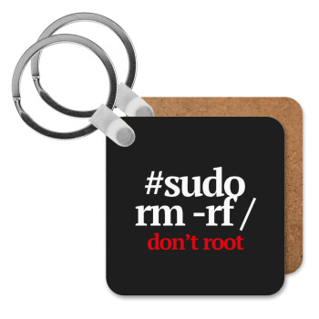 Sudo RM, Μπρελόκ Ξύλινο τετράγωνο MDF 5cm (3mm πάχος)