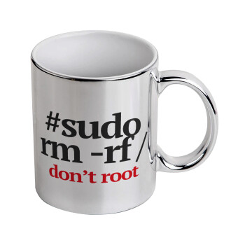 Sudo RM, Κούπα κεραμική, ασημένια καθρέπτης, 330ml