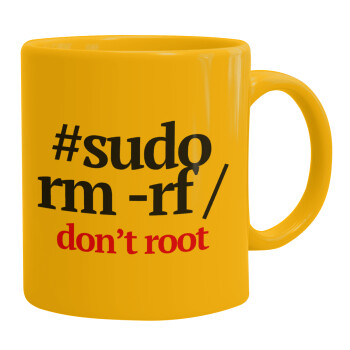 Sudo RM, Ceramic coffee mug yellow, 330ml (1pcs)