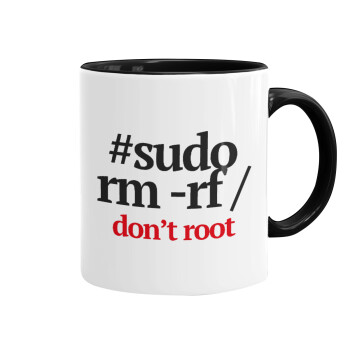 Sudo RM, Κούπα χρωματιστή μαύρη, κεραμική, 330ml