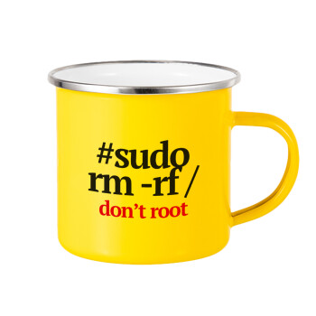 Sudo RM, Κούπα Μεταλλική εμαγιέ Κίτρινη 360ml
