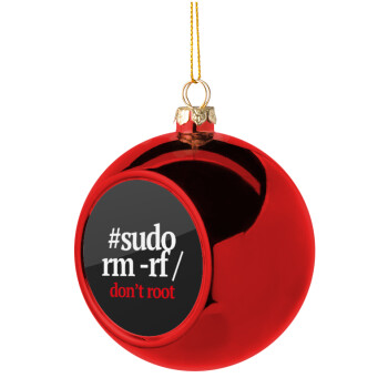 Sudo RM, Χριστουγεννιάτικη μπάλα δένδρου Κόκκινη 8cm