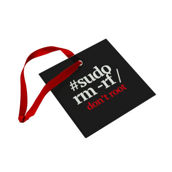 Sudo RM, Χριστουγεννιάτικο στολίδι γυάλινο τετράγωνο 9x9cm