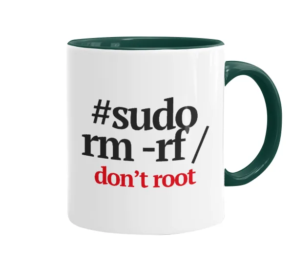 Sudo RM — Mug colored green, ceramic, 330ml