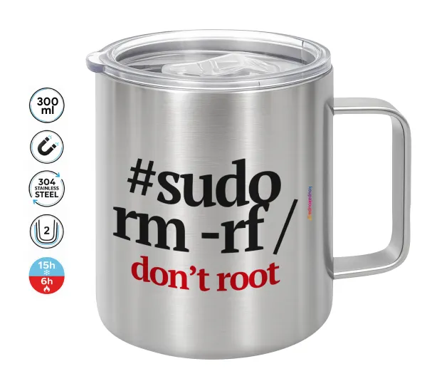 Sudo RM — Double-walled stainless steel mug 300ml with temperature-retaining lid