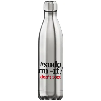 Sudo RM, Μεταλλικό παγούρι θερμός Inox (Stainless steel), διπλού τοιχώματος, 750ml