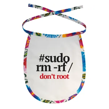 Sudo RM, Σαλιάρα μωρού αλέκιαστη με κορδόνι Χρωματιστή