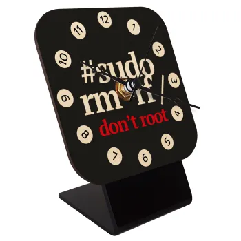 Sudo RM, Quartz Table clock in natural wood (10cm)