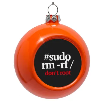 Sudo RM, Στολίδι Χριστουγεννιάτικη μπάλα δένδρου Πορτοκαλί 8cm