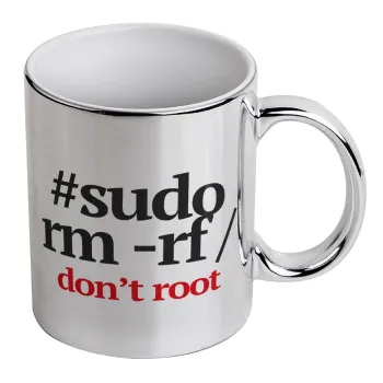 Sudo RM, Mug ceramic, silver mirror, 330ml
