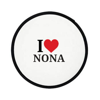 I Love ΝΟΝΑ, Βεντάλια υφασμάτινη αναδιπλούμενη με θήκη (20cm)