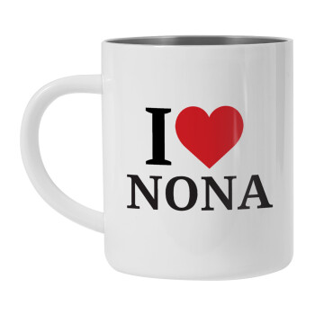 I Love ΝΟΝΑ, Mug Stainless steel double wall 300ml