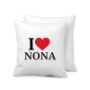 I Love ΝΟΝΑ, Sofa cushion 40x40cm includes filling