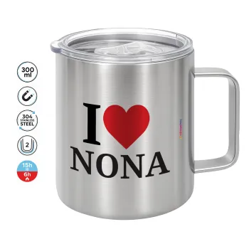 I Love ΝΟΝΑ, Mug Stainless steel double wall 300ml