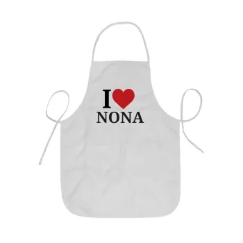 I Love ΝΟΝΑ, Ποδιά Σεφ ολόσωμη κοντή  Παιδική (44x62cm)