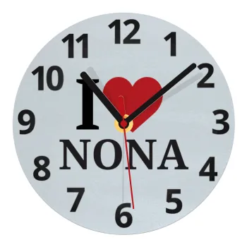 I Love ΝΟΝΑ, Ρολόι τοίχου γυάλινο (20cm)