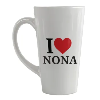 I Love ΝΟΝΑ, Κούπα κωνική Latte Μεγάλη, κεραμική, 450ml