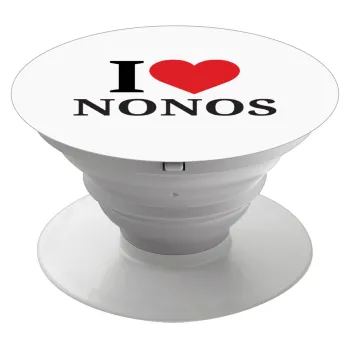 I Love ΝΟΝΟΣ, Phone Holders Stand  Λευκό Βάση Στήριξης Κινητού στο Χέρι