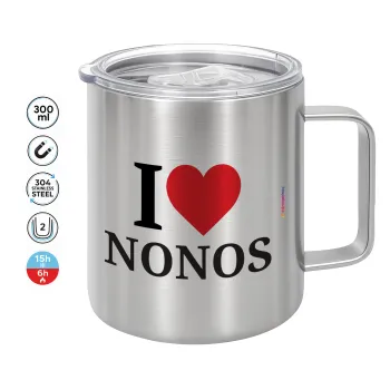 I Love ΝΟΝΟΣ, Mug Stainless steel double wall 300ml