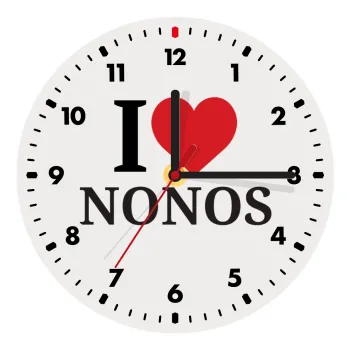 I Love ΝΟΝΟΣ, Wooden wall clock (20cm)