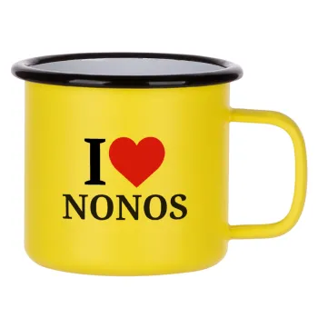 I Love ΝΟΝΟΣ, Metallic enamel MATT Yellow cup 360ml