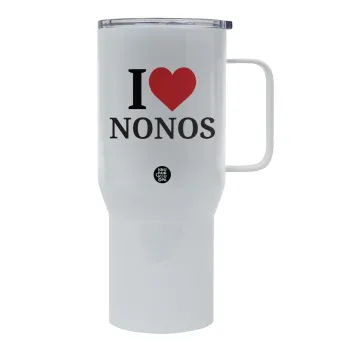 I Love ΝΟΝΟΣ, Tumbler με καπάκι, διπλού τοιχώματος (θερμό) 750L