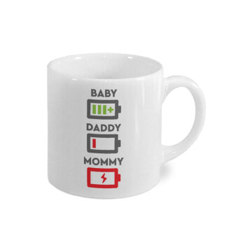 BABY, MOMMY, DADDY Low battery, Κουπάκι κεραμικό, για espresso 150ml