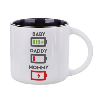 BABY, MOMMY, DADDY Low battery, Κούπα κεραμική 400ml