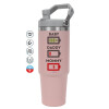 Pink color, 890ml (30oz) stainless Steel Tumbler with Handle